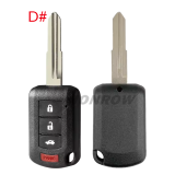 For Mitsubishi 2/2+1/3/3+1 button smart key blank