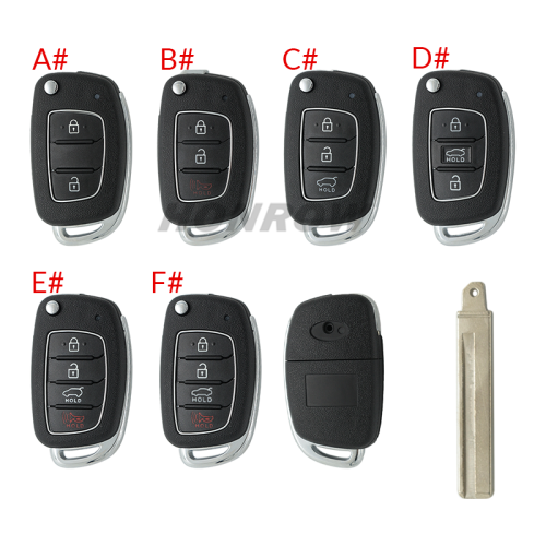 For New Hyundai 2/2+1/3/3+1 button remote key blank with HY20R right Blade