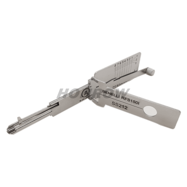 Lishi Tool BENELLI RFS1501 SS212 2 in 1 lock pick lishi style lock pick 2 in 1 tool for BENELLI motorcycle