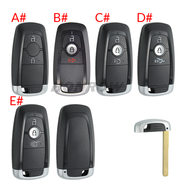 For Ford 2/2+1/3 button remote key shell with blade without logo