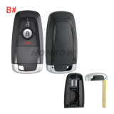 For Ford 2/2+1/3 button remote key shell with blade without logo