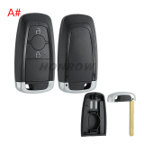 For Ford 2/2+1/3 button remote key shell with blade without logo