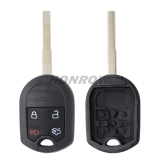 For Ford 4 buton remote key shell with HU101 key blade enhanced version
