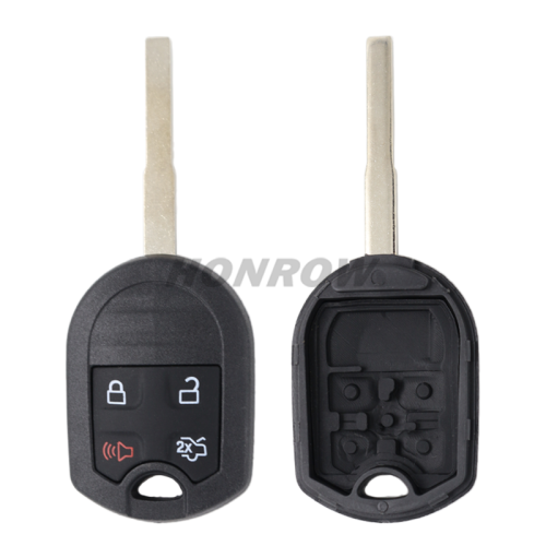 For Ford 4 buton remote key shell with HU101 key blade enhanced version