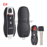 For Porsche 3/3+1 button  remote key blank