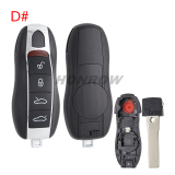 For Porsche 3/3+1 button  remote key blank