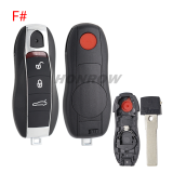 For Porsche 3/3+1 button  remote key blank
