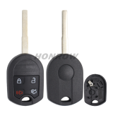 For Ford 4 buton remote key shell with HU101 key blade enhanced version