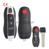 For Porsche 3/3+1 button  remote key blank