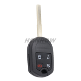For Ford 4 buton remote key shell with HU101 key blade enhanced version