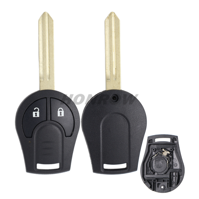 For Nis 2 button remote key blank