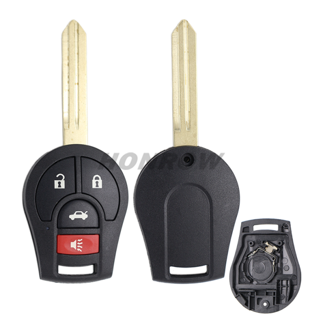For Nis 3+1 button remote key blank