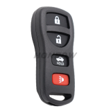 For Nis 4 button remote key shell with rubber pad