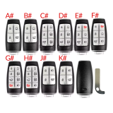 For new Hyundai 4/5+1/6/7+1 buttons smart remote key blank
