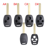For Honda 2/2+1/3/3+1 button remote key blank for Honda (no chip groove place)