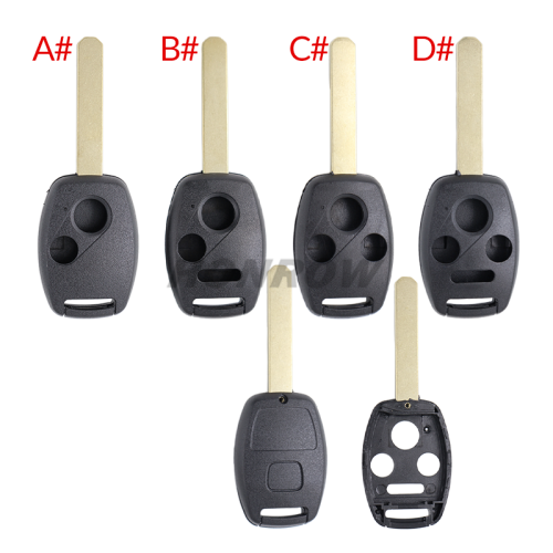For Honda 2/2+1/3/3+1 button remote key blank for Honda (no chip groove place)