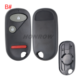 For Honda 2/2+1/3+1 button  remote key blank with battery clamp