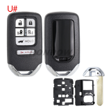 For Honda 2/2+1/3/3+1/4/4+1/5/5+1/6/6+1 smart button  key blank without logo