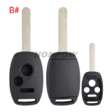 For GTL high quality Honda 2/2+1/3/3+1 button remote key blank without battery clamp without logo