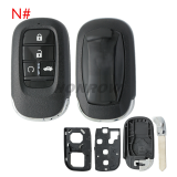 For Honda 2/2+1/3/3+1/4/4+1/5/6/6+1 button remote key blank without logo