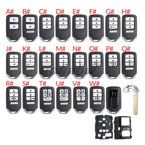 For Honda 2/2+1/3/3+1/4/4+1/5/5+1/6/6+1 smart button  key blank