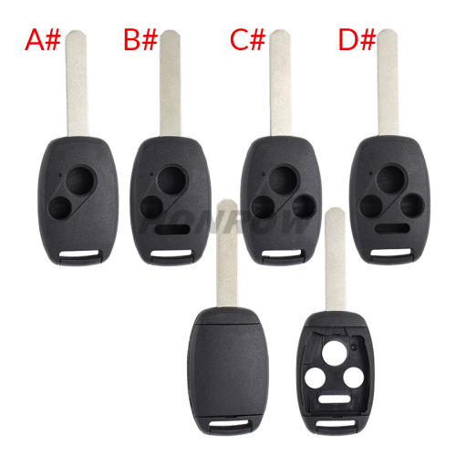 For GTL high quality Honda 2/2+1/3/3+1 button remote key blank without battery clamp without logo
