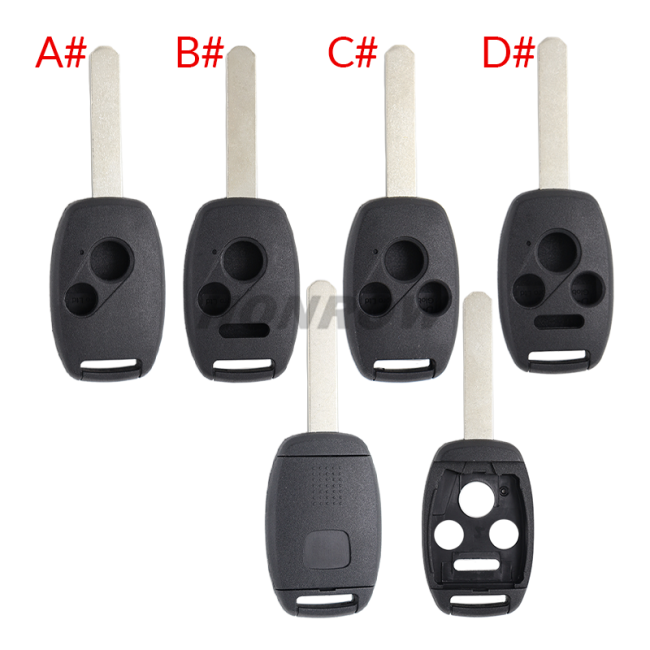 For GTL high quality Honda 2/2+1/3/3+1 button remote key blank without battery clamp