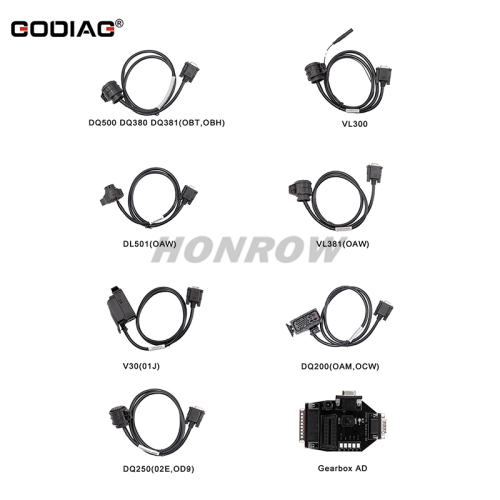 GODIAG 7 in 1 Gearbox Cable Kit V30 (01J)/ DQ200/ DL510/ VL300/ VL381/ DQ500/ DQ250 Work with Godiag GT107+ For BMW/BENZ