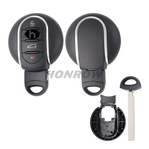 For Aftermarket BMW Mini Cooper 3+1 button remote key shell