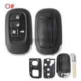 For Honda 2/2+1/3/3+1/4/4+1/5/6/6+1 button remote key blank without logo