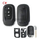 For Honda 2/2+1/3/3+1/4/4+1/5/6/6+1 button remote key blank without logo
