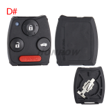 For Honda 3/3+1 button  remote key blank