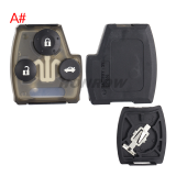 For Honda 3/3+1 button  remote key blank