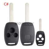 For GTL high quality Honda 2/2+1/3/3+1 button remote key blank without battery clamp