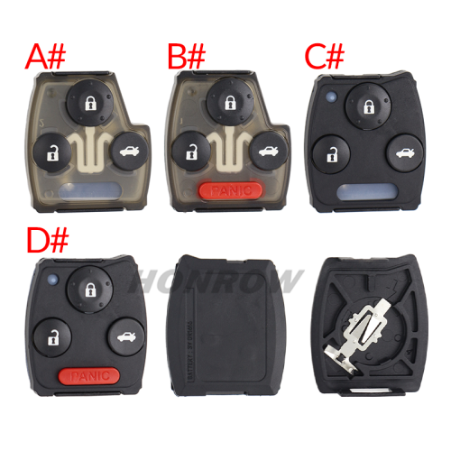 For Honda 3/3+1 button  remote key blank