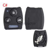 For Honda 3/3+1 button  remote key blank
