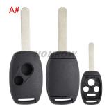 For GTL high quality Honda 2/2+1/3/3+1 button remote key blank without battery clamp without logo