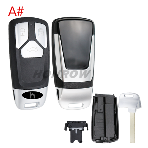 For Audi allroad  B9 Q5 Q7 TT TTS keyless 3/3+1 button remote key blank