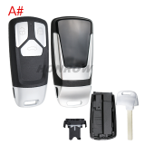For Audi allroad  B9 Q5 Q7 TT TTS keyless 3/3+1 button remote key blank without logo