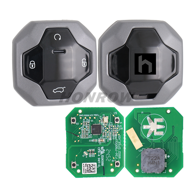 For Original Chery Jetour T2 4 Button smart key with 433MHz FSK