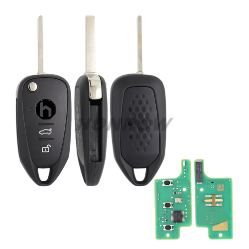 For Original MG 3 Button  Flip MG Smart Key with 433MHz 4A HITAG AES