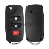 For Nis 3 button modified flip remote key blank without buttons pad