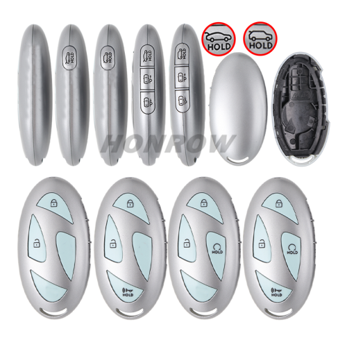 For new Hyundai 2/2+1/2+1/3+1/4+1/2+3/3+3/4+3  buttons smart remote key blank