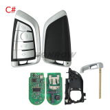 For high quality BMW 4 button remote key With 433MHZ  with OEM PCF7953P chip