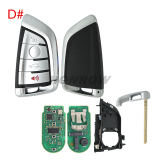 For high quality BMW 4 button remote key With 433MHZ  with OEM PCF7953P chip