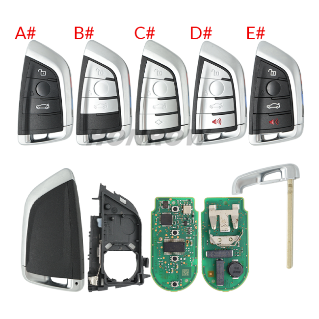 For high quality BMW 4 button remote key With 433MHZ  with OEM PCF7953P chip
