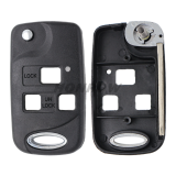 For Toyota 3 button modified folding remote key blank with Toy43 blade