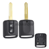 For Nis 2 button remote key blank (No Logo) （the plastic part is square）