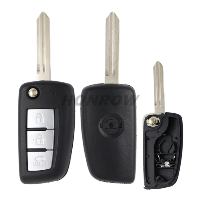 For Nis 3 button remote key blank