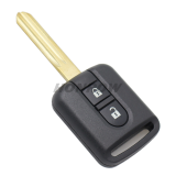 For Nis 2 button remote key blank (No Logo) （the plastic part is square）
